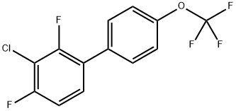 3-Chloro-2,4-difluoro-4'-(trifluoromethoxy)-1,1'-biphenyl 结构式