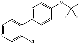 3-chloro-4-(4-(trifluoromethoxy)phenyl)pyridine 结构式