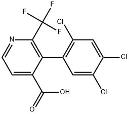 3-(2,4,5-Trichlorophenyl)-2-(trifluoromethyl)isonicotinic acid 结构式