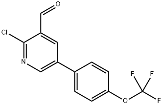 2-chloro-5-(4-(trifluoromethoxy)phenyl)nicotinaldehyde 结构式