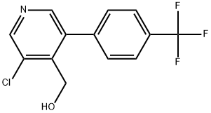 (3-chloro-5-(4-(trifluoromethyl)phenyl)pyridin-4-yl)methanol 结构式