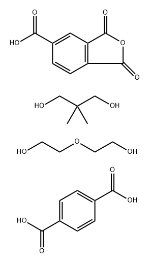 1,4-Benzenedicarboxylic acid, polymer with 1,3-dihydro-1,3-dioxo-5-isobenzofurancarboxylic acid, 2,2-dimethyl-1,3-propanediol and 2,2-oxybisethanol 结构式