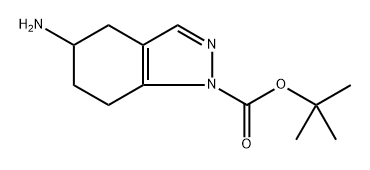 5-氨基-4,5,6,7-四氢-1H-吲唑-1-羧酸叔丁酯 结构式