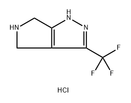 3-(三氟甲基)-1,4,5,6-四氢吡咯并[3,4-C]吡唑盐酸盐 结构式