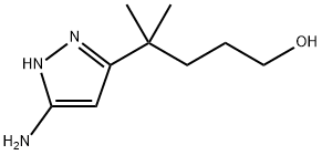 4-(5-氨基-1H-吡唑-3-基)-4-甲基戊-1-醇 结构式