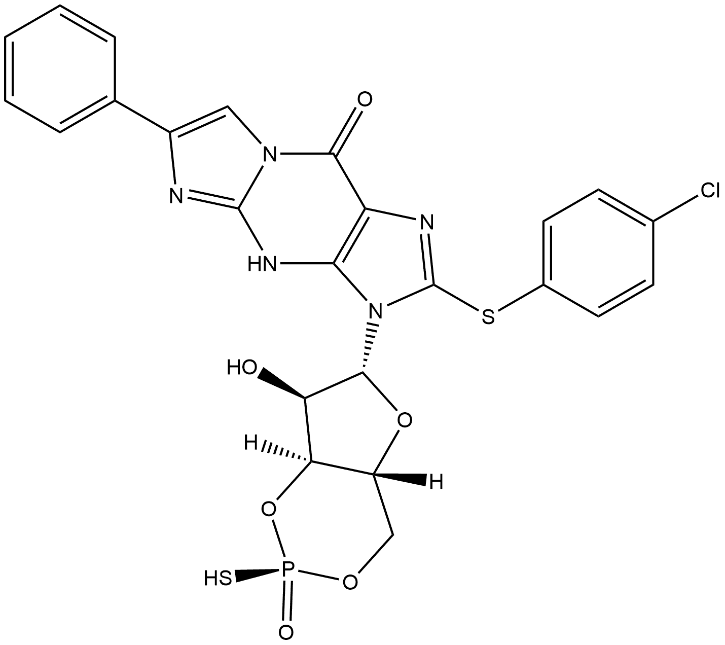 Rp-8-pCPT-PET-cGMPS 结构式