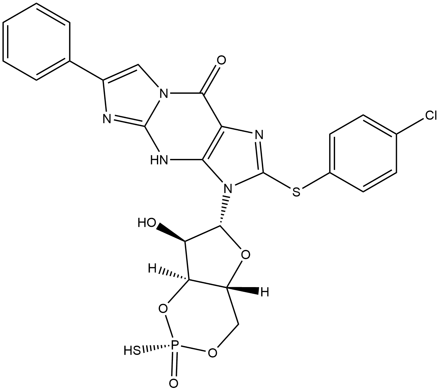 Sp-8-pCPT-PET-cGMPS 结构式