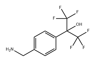 2-(4-(氨基甲基)苯基)-1,1,1,3,3,3-六氟丙-2-醇 结构式