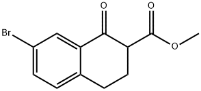 7-溴-1-氧代-1,2,3,4-四氢萘-2-羧酸甲酯 结构式