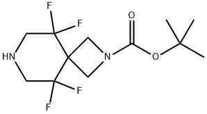 5,5,9,9-四氟-2,7-二氮螺环[3.5]壬烷-2-羧酸叔丁酯 结构式