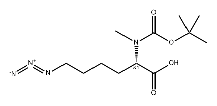 N-Boc-N-methyl-6-azido-L-norleucine 结构式