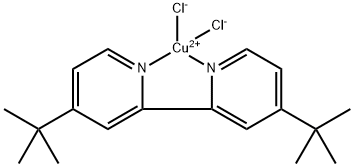 4,4'-二叔丁基-2`2-联吡啶二氯化铜 结构式