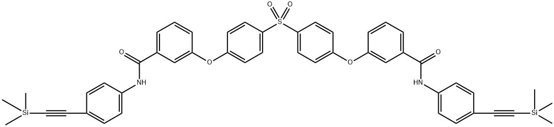 Benzamide, 3,3'-[sulfonylbis(4,1-phenyleneoxy)]bis[N-[4-[(trimethylsilyl)ethynyl]phenyl]- (9CI) 结构式