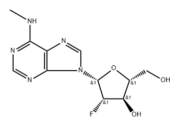 2'-Fluoro-2'-deoxy-N6-methylarabinoadenosine 结构式