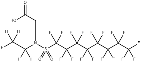 N-ETHYLPERFLUORO-1-N-OCTANESULFONAMIDOACETIC ACID-D5 结构式