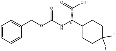 (S)-2-CBZ-AMINO-2-(4,4-二氟CYCLOHEXYL)ACETIC ACID 结构式