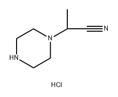 2-(哌嗪-1基)丙腈二盐酸盐 结构式