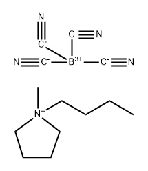 Pyrrolidinium,1-butyl-1-methyl-,tetrakis(cyano-.kappa.C)borate(1-)(1:1) 结构式
