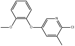 2-Chloro-5-(2-methoxyphenoxy)-3-methylpyridine 结构式