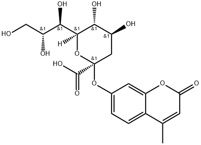 4-Methylumbelliferyl3-deoxy-D-glycero-a-D-galacto-2-nonulosonicacid 结构式