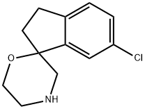 6-chloro-2,3-dihydrospiro[indene-1,2'-morpholine 结构式