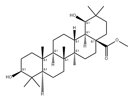 Oleanan-28-oic acid, 3,19-dihydroxy-, methyl ester, (3β,19β)- 结构式