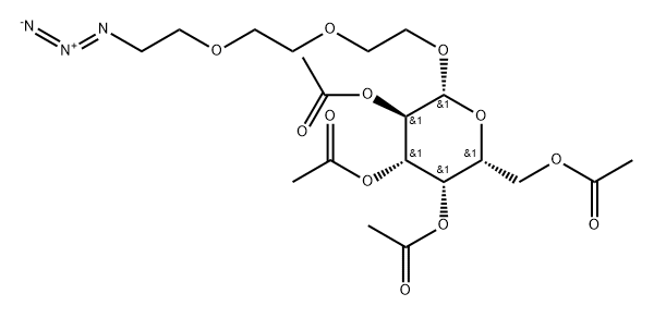 Β-半乳糖-PEG3-叠氮化物四乙酸盐 结构式