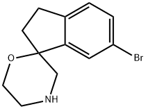 6-bromo-2,3-dihydrospiro[indene-1,2'-morpholine 结构式