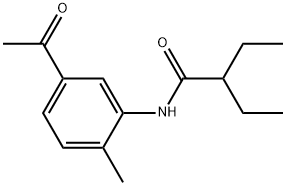 N-(5-Acetyl-2-methylphenyl)-2-ethylbutanamide 结构式