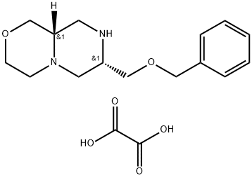 吡嗪并[2,1-C][1,4]恶嗪, 八氢-7-[(苯基甲氧基)甲基]-乙二酸酯 结构式