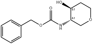 (3S,4S)-3-(CBZ-氨基)四氢-2H-吡喃-4-醇 结构式