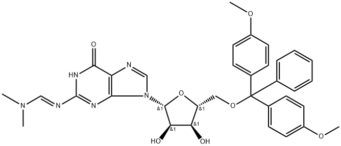 5'-DMT-DMF-rG 结构式