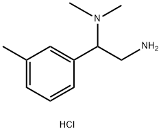 N1,N1-二甲基-1-(间甲苯基)乙烷-1,2-二胺二盐酸盐 结构式