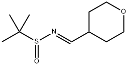 N(E),S(S)]-2-甲基-N-[(四氢-2H-吡喃-4-基)亚甲基]-2-丙烷亚磺酰胺 结构式