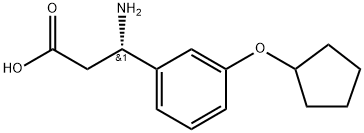 (3S)-3-AMINO-3-(3-CYCLOPENTYLOXYPHENYL)PROPANOIC ACID 结构式