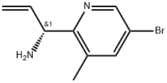 (R)-1-(5-bromo-3-methylpyridin-2-yl)prop-2-en-1-amine 结构式