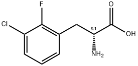 (2R)-2-amino-3-(3-chloro-2-fluorophenyl)propanoic acid 结构式