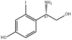 4-(1-amino-2-hydroxyethyl)-3-iodophenol 结构式