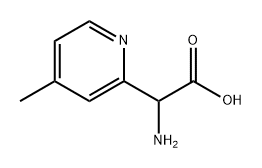 2-氨基-2-(4-甲基吡啶-2-基)乙酸 结构式