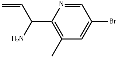 1-(5-bromo-3-methylpyridin-2-yl)prop-2-en-1-amine 结构式