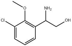 2-amino-2-(3-chloro-2-methoxyphenyl)ethanol 结构式