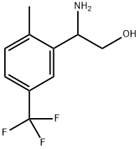 2-amino-2-[2-methyl-5-(trifluoromethyl)phenyl]ethan-1-ol 结构式