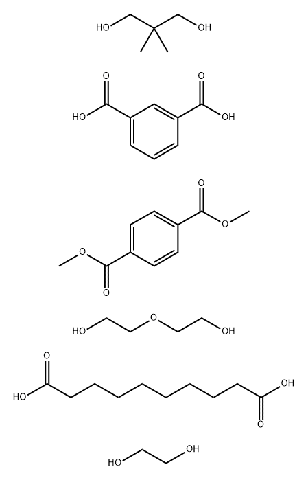 1,3-Benzenedicarboxylic acid, polymer with decanedioic acid, dimethyl 1,4-benzenedicarboxylate, 2,2-dimethyl-1,3-propanediol, 1,2-ethanediol and 2,2-oxybisethanol 结构式