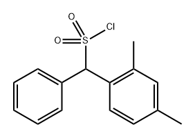 (2,4-二甲基苯基)(苯基)甲磺酰氯 结构式