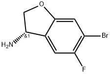 (S)-6-溴-5-氟-2,3-二氢苯并呋喃-3-胺 结构式