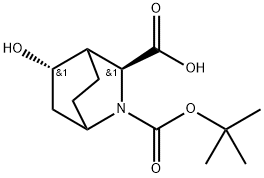 rel-2-(1,1-Dimethylethyl) (3R,5R)-5-hydroxy-2-azabicyclo[2.2.2]octane-2,3-dicarb… 结构式