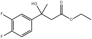 3-(3,4-二氟苯基)-3-羟基丁酸乙酯 结构式