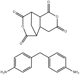 5,9-Methano-1H-pyrano[3,4-d]oxepin-1,3,6,8(4H)-tetrone, tetrahydro-, polymer with 4,4'-methylenebis[benzenamine] 结构式