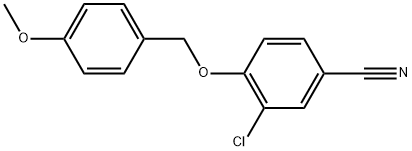 3-Chloro-4-[(4-methoxyphenyl)methoxy]benzonitrile 结构式