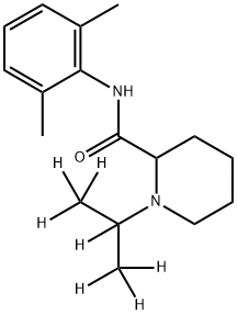 (±)-N-(2,6-DiMethylphenyl)-1-iso-propyl-d7-2-piperidinecarboxaMide 结构式